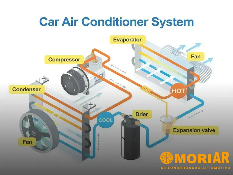 Como funciona ar condicionado automotivo